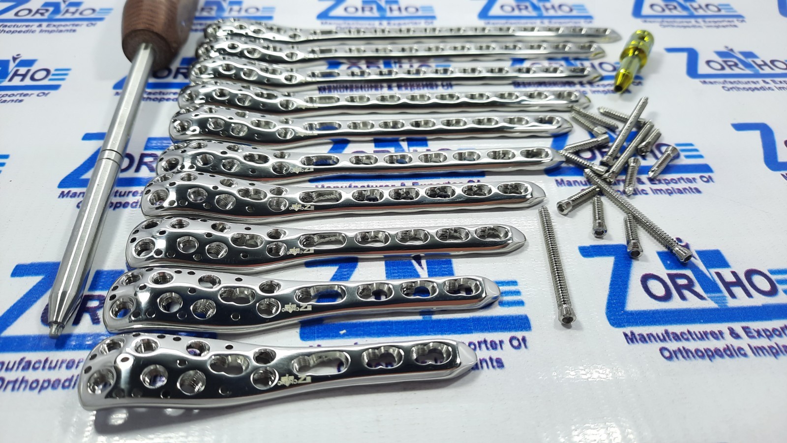 LCP Proxïmäl Humëräl Mülti Angle 3.5mm (PHïLÖS) & LCP Screw (3 to 12 H) 87Pc SS