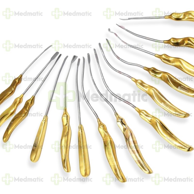 Daniel Endoscopic Forehead Lift Dissectors 14 PCs Set Facial Plastic Surgery Kit