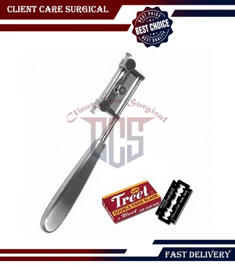 Silvers Skin Graft Knife Handle Dermatome with 1 PC Blade Surgical Instruments