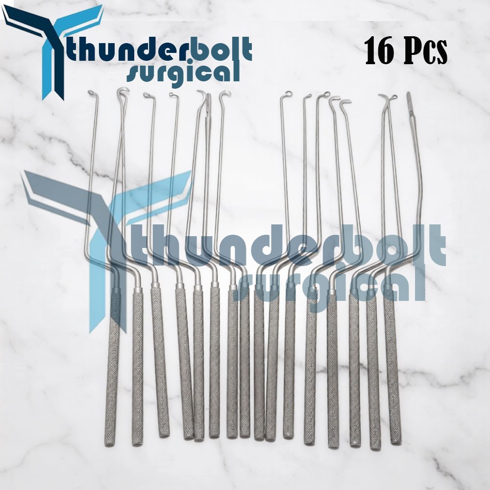 Hardy Pituitary Neuro Curettes Set Of 16 Surgical Instruments Transsphenoidal
