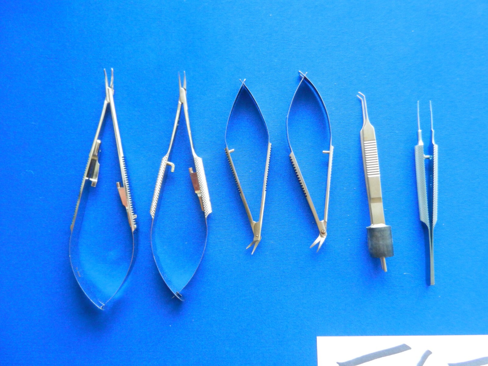 F67 Storz Pilling Martin Micro Scissor and Forceps Lot of 6 w/ Case