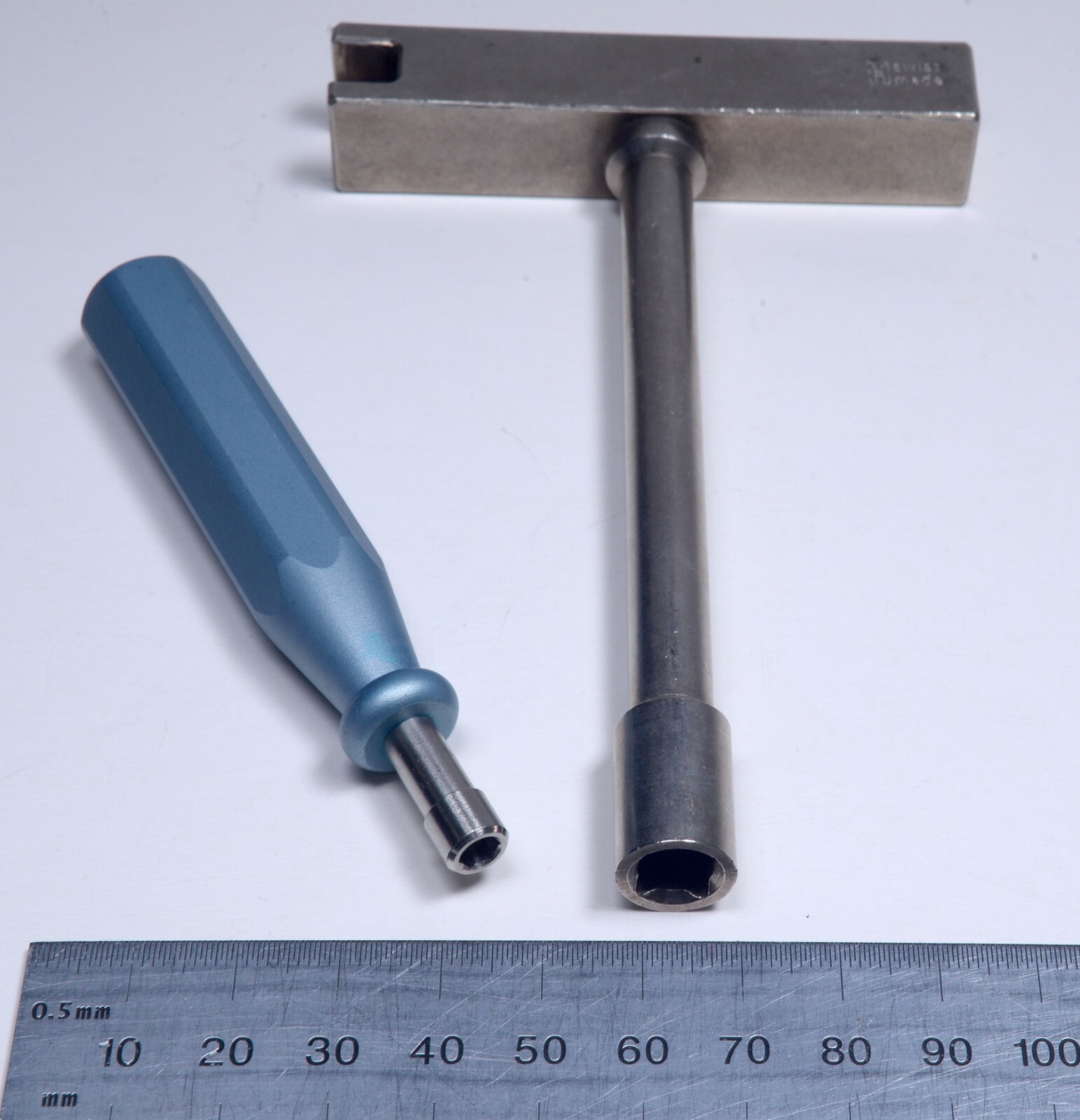 H Swiss Made Hex Driver Handheld T-Handle Stainless Steel Surgical
