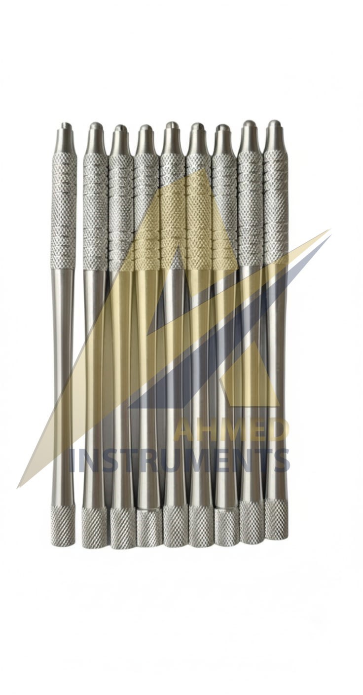 10 Pieces Beaver Blade Handle Round Knurled Stainless Steel Surgical Instrument