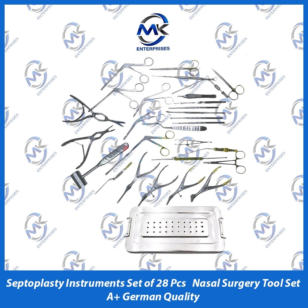 Septoplasty Instruments Set of 28 Pcs – Nasal Surgery Tool Set A+ German Quality