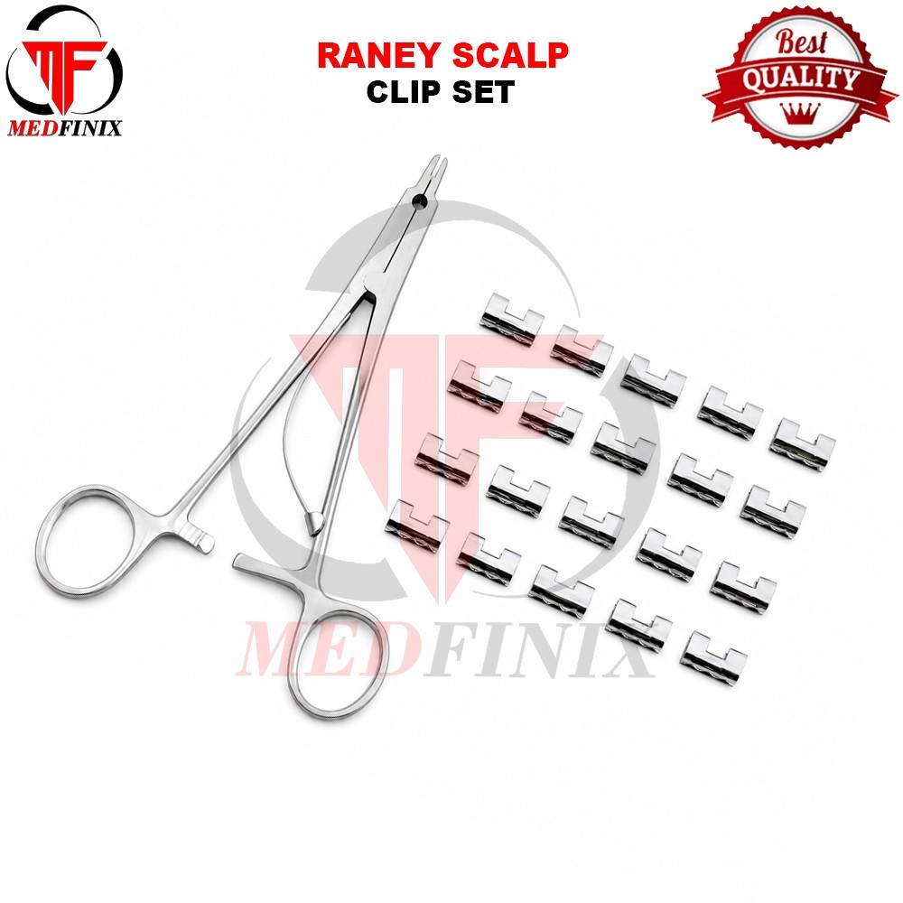 Raney Scalp Clip Applicator Plus 30 Pcs Clips Surgical & Orthopedic Instruments