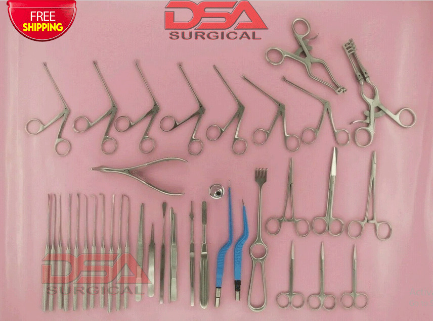 Tympanoplasty Ear Microsurgery Surgical ENT Instrument Set 39 Pcs