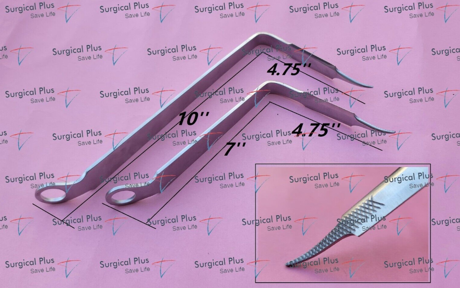 Set Of 9 Bent Hohmann Knee Retractor Hip Arthroplasty Joint Surgery