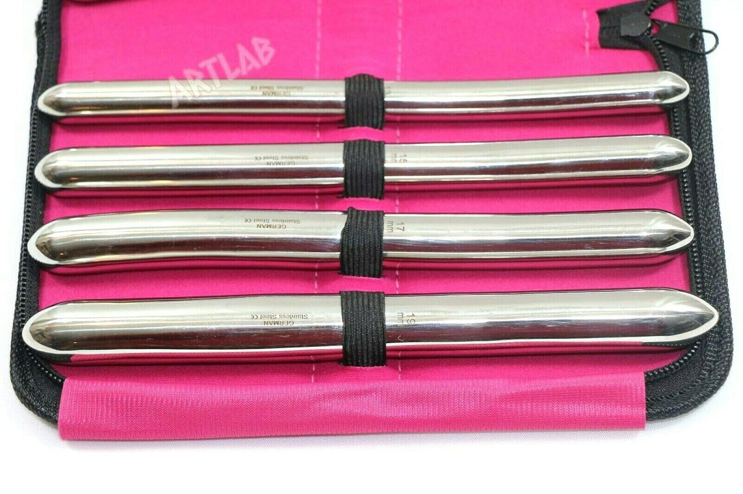 Premium German Hegar Dilator Sounds Set 9 Pcs Ultra Smooth Finish Double Ended,