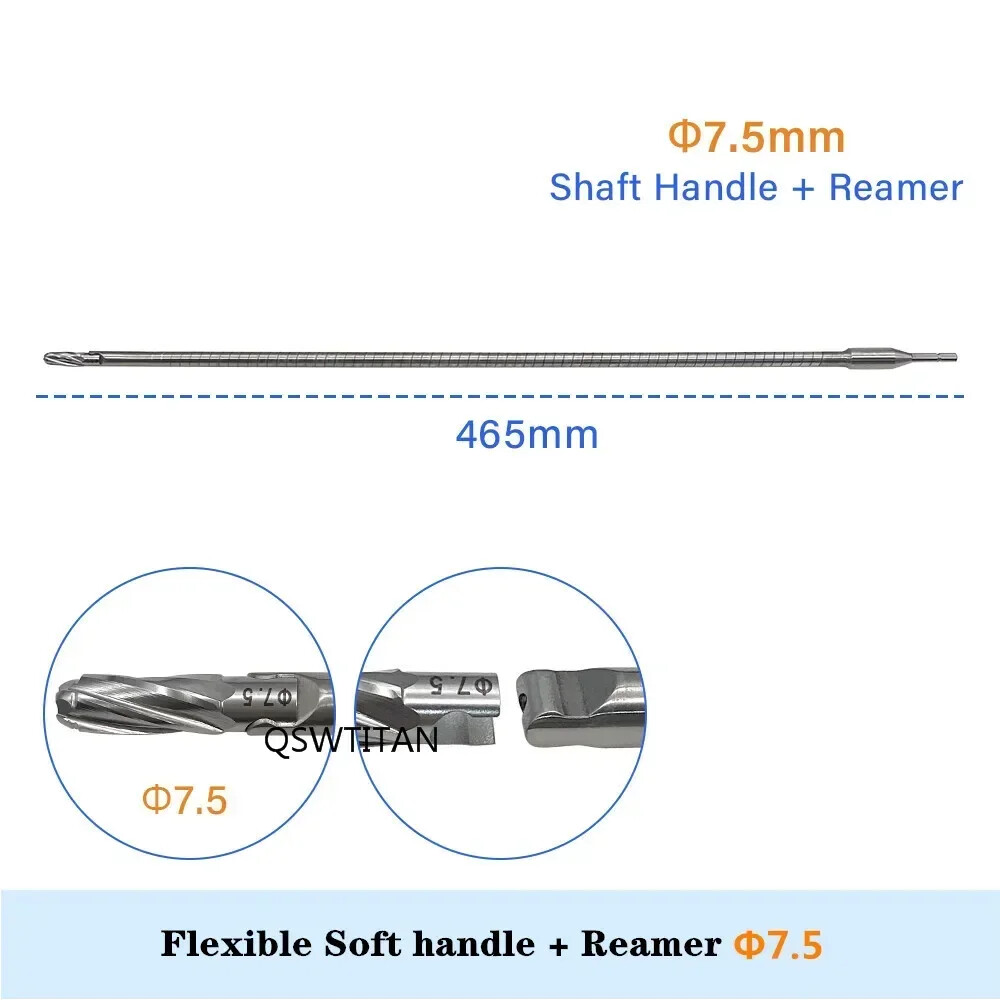 Flexible Reamer and Quick Coupling Flexible Soft handle Orthopedic Instruments