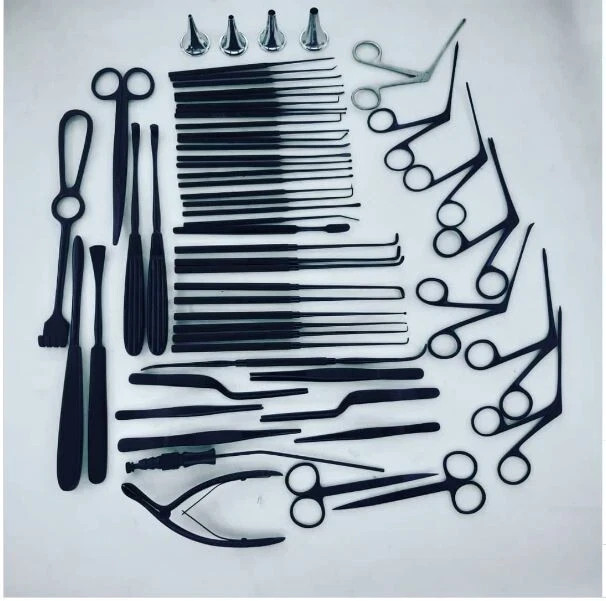 Tympanoplasty Instrument Set, Micro Ear Surgery Black Coated ENT Instruments