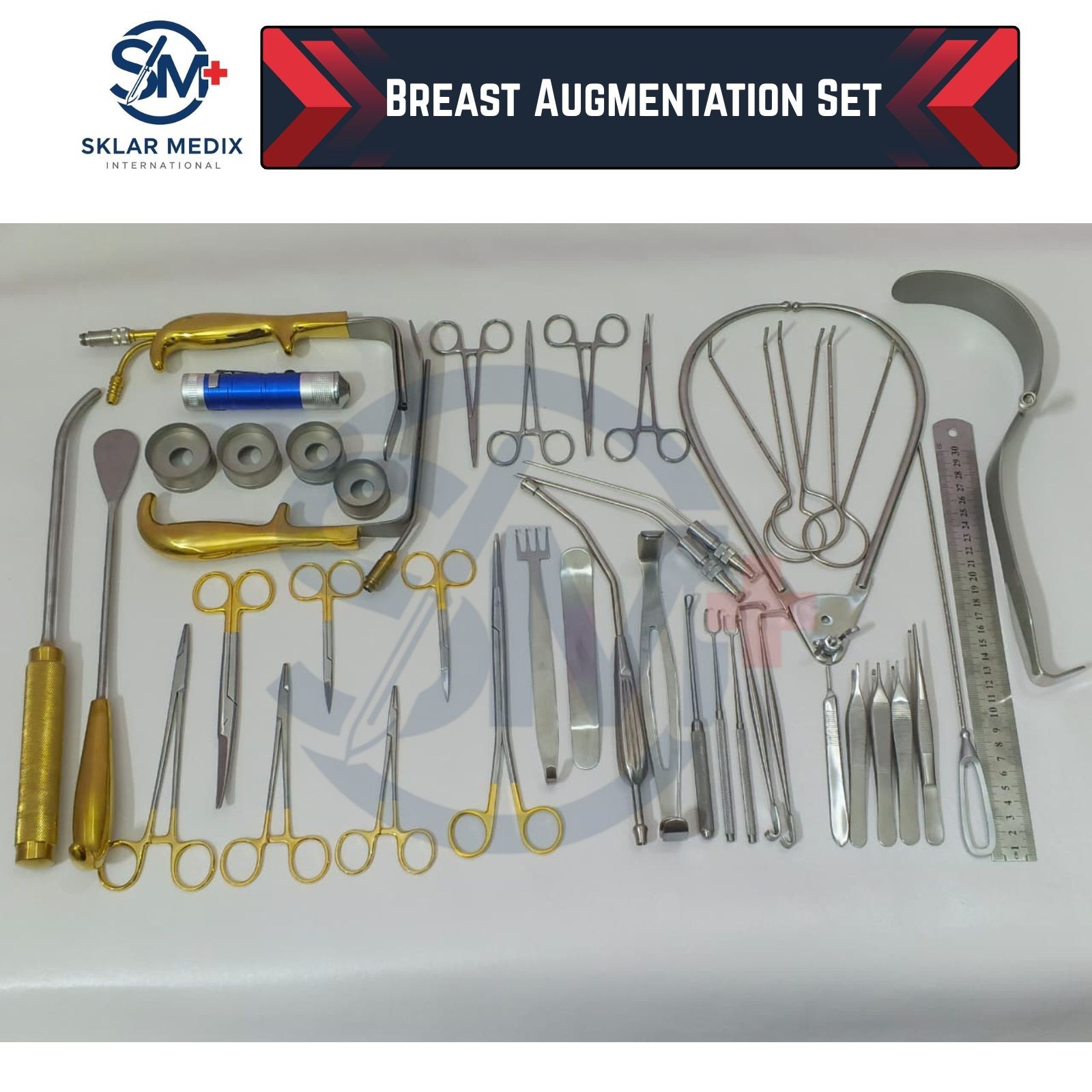 Breast Augmentation Surgery Instrument Set Plastic Surgery Retractors Kit 40 PCs