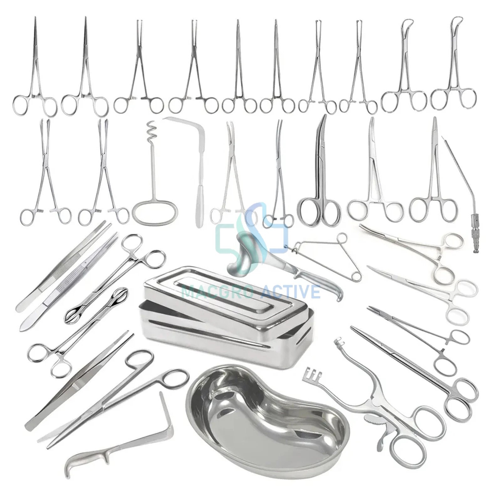 62 Pcs Hysterectomy Surgical Instruments Set Abdominal & Vaginal Surgery Kit