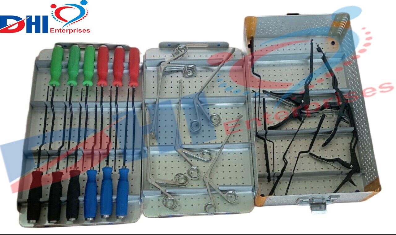 New Lumbar Spinal Surgery Instrument set With Alminum Box High Good Quality DHI