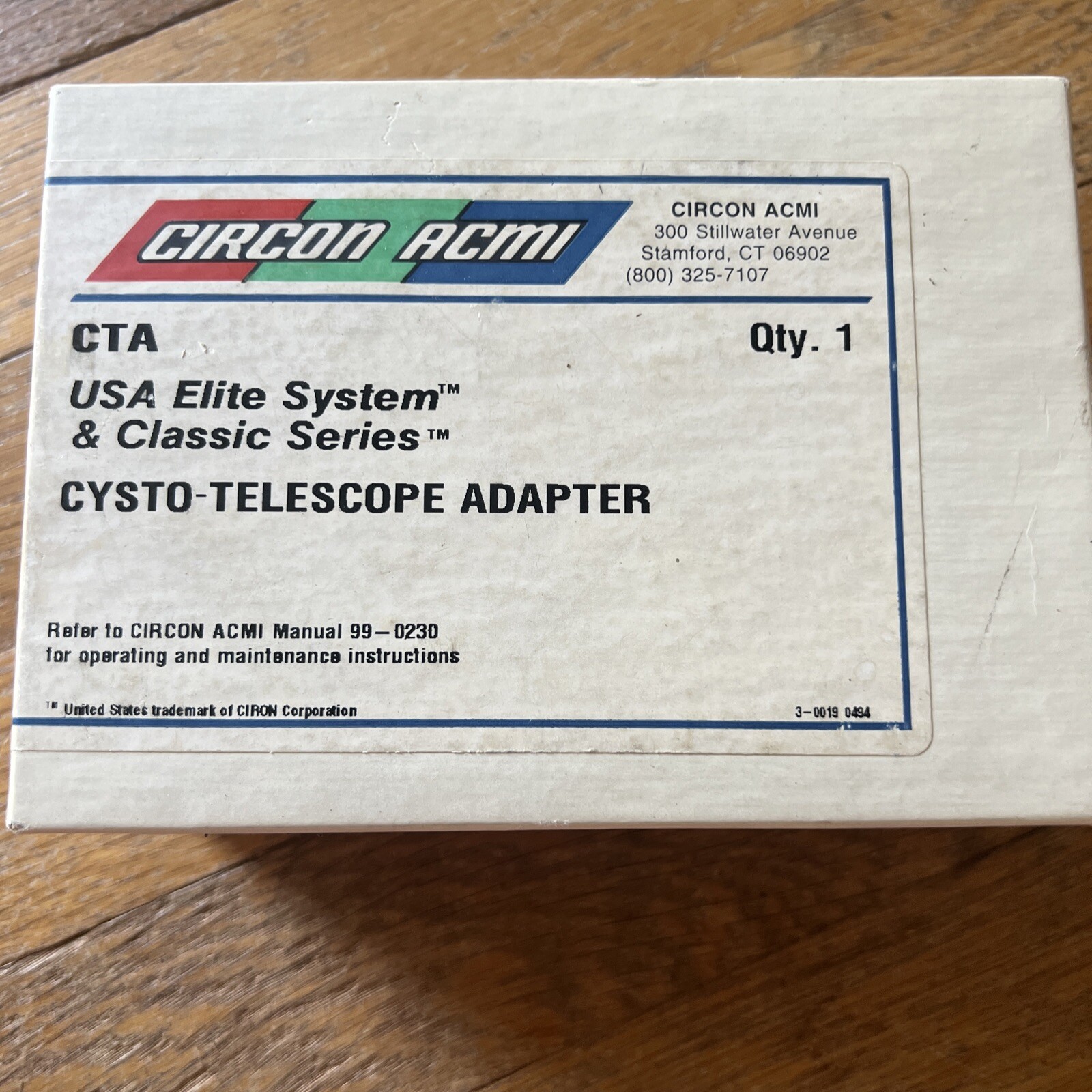 Circon ACMI CTA Cysto Scope Adapter Urology