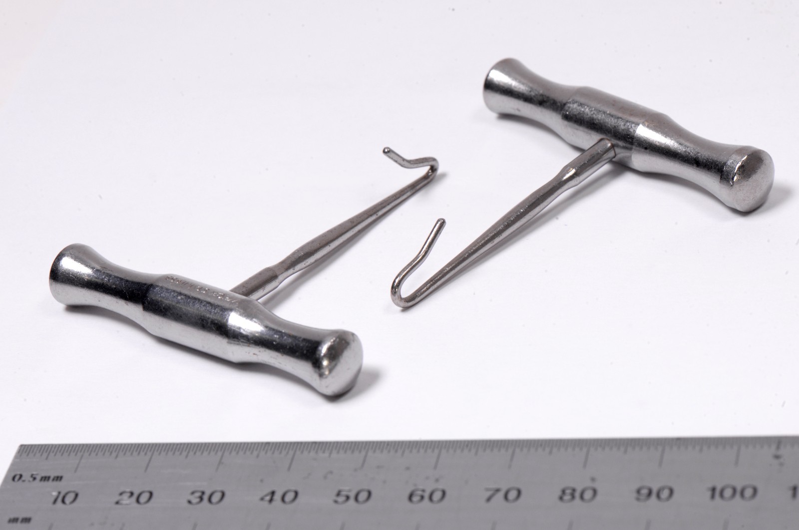2x Gigli Saw Handles 2″ T-Handle Surgical Orthopedic Germany Stainless Weck