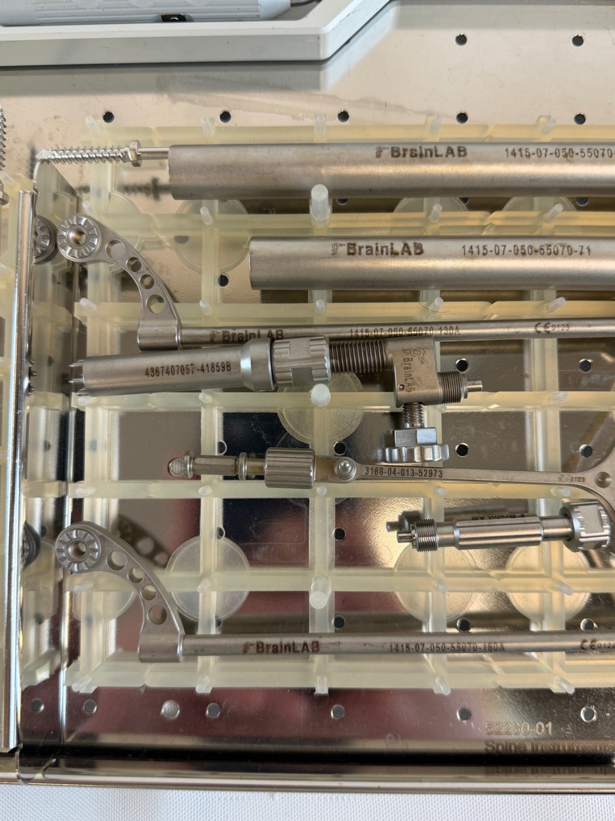 13 Piece Brainlab Naviaged Instrument Set w/ Sterilization Tray Orthopedics