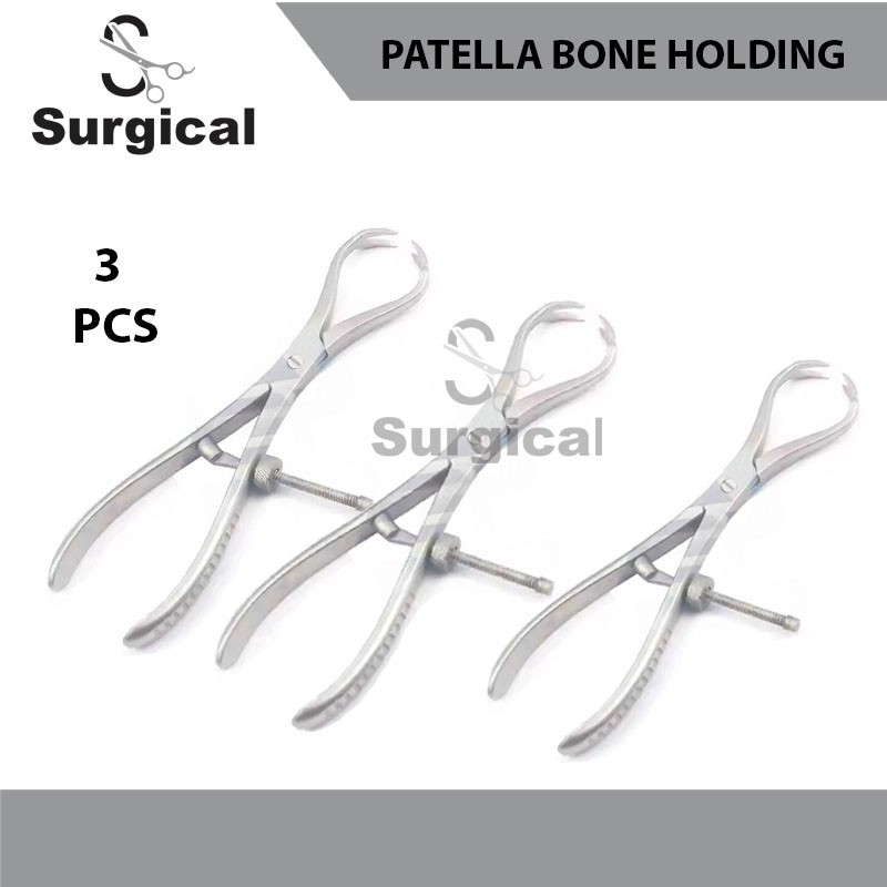 Patella Bone Holding Forceps | Set of 3 Pcs | Orthopedic Surgical Instrument