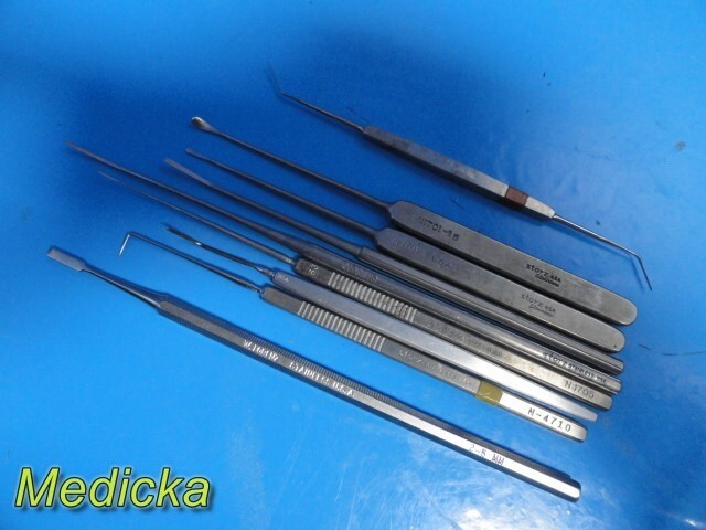 9X B&L Storz W. Lorenz (Eye, ENT, Plastic) Micro Surgery Instruments ~ 33408
