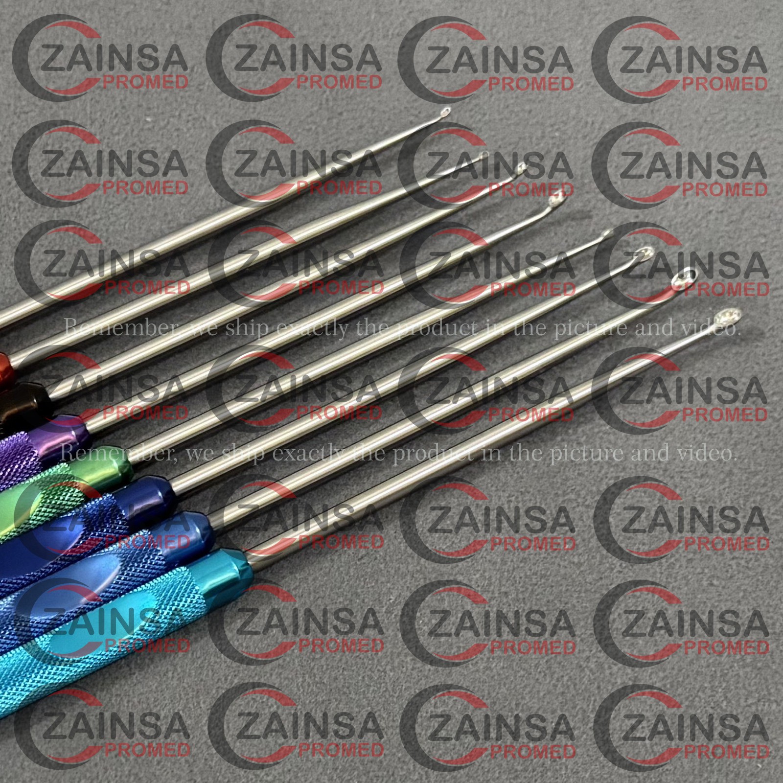 Cervical Curettes, Spinal Surgery Instruments Set of 8 Pcs German Steel Quality
