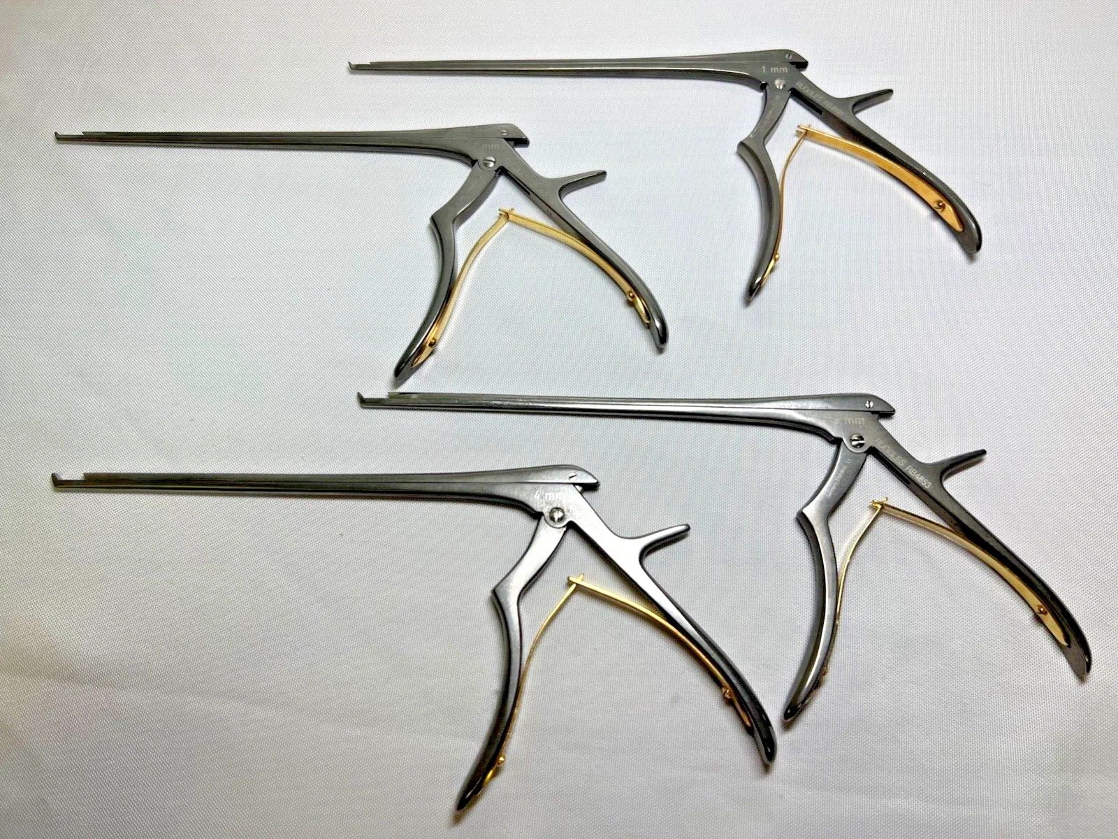 Lot Of 4 RUGGLES RB4891, RB4882, RB4853, RB4854, 1mm-4mm X 40° Kerrison Rongeurs