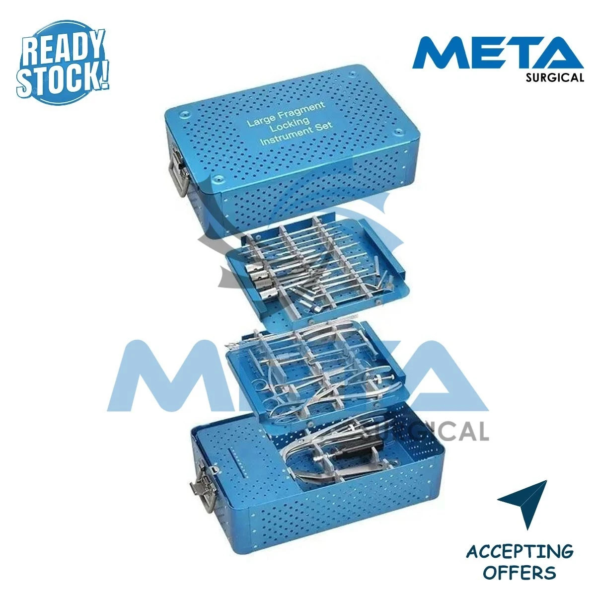 Large Fragment Locking Instrument Set , Screw Tray Orthopedic Surgical set