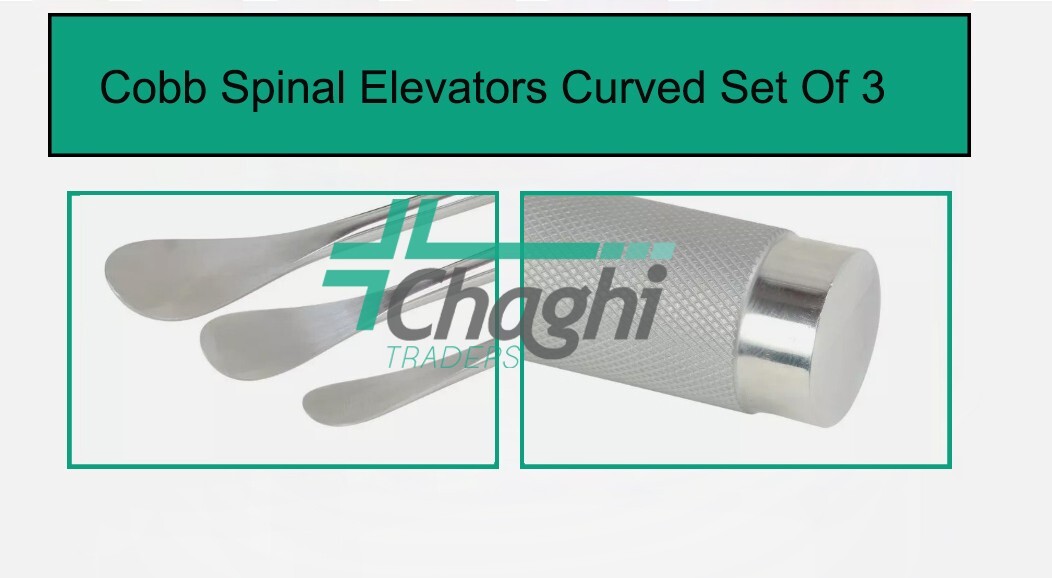 Cobb Spinal Elevators Curved Set Of 3 Orthopedic Surgical Instruments Chaghi Tra