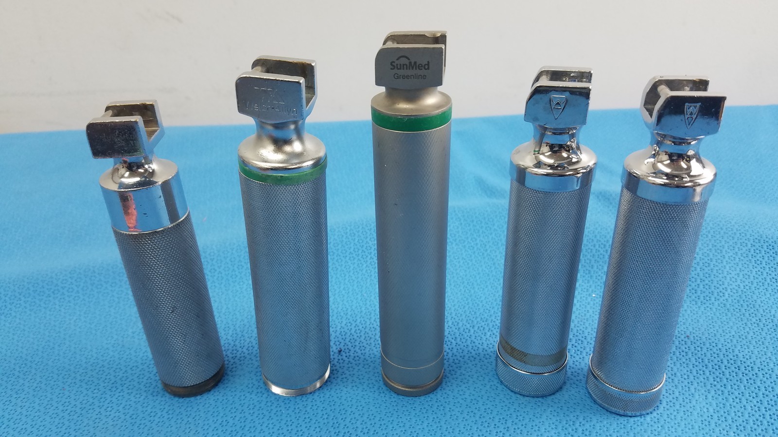 SunMed & Welch Allyn Fiber Optic Laryngoscope Handles – Lot of 5