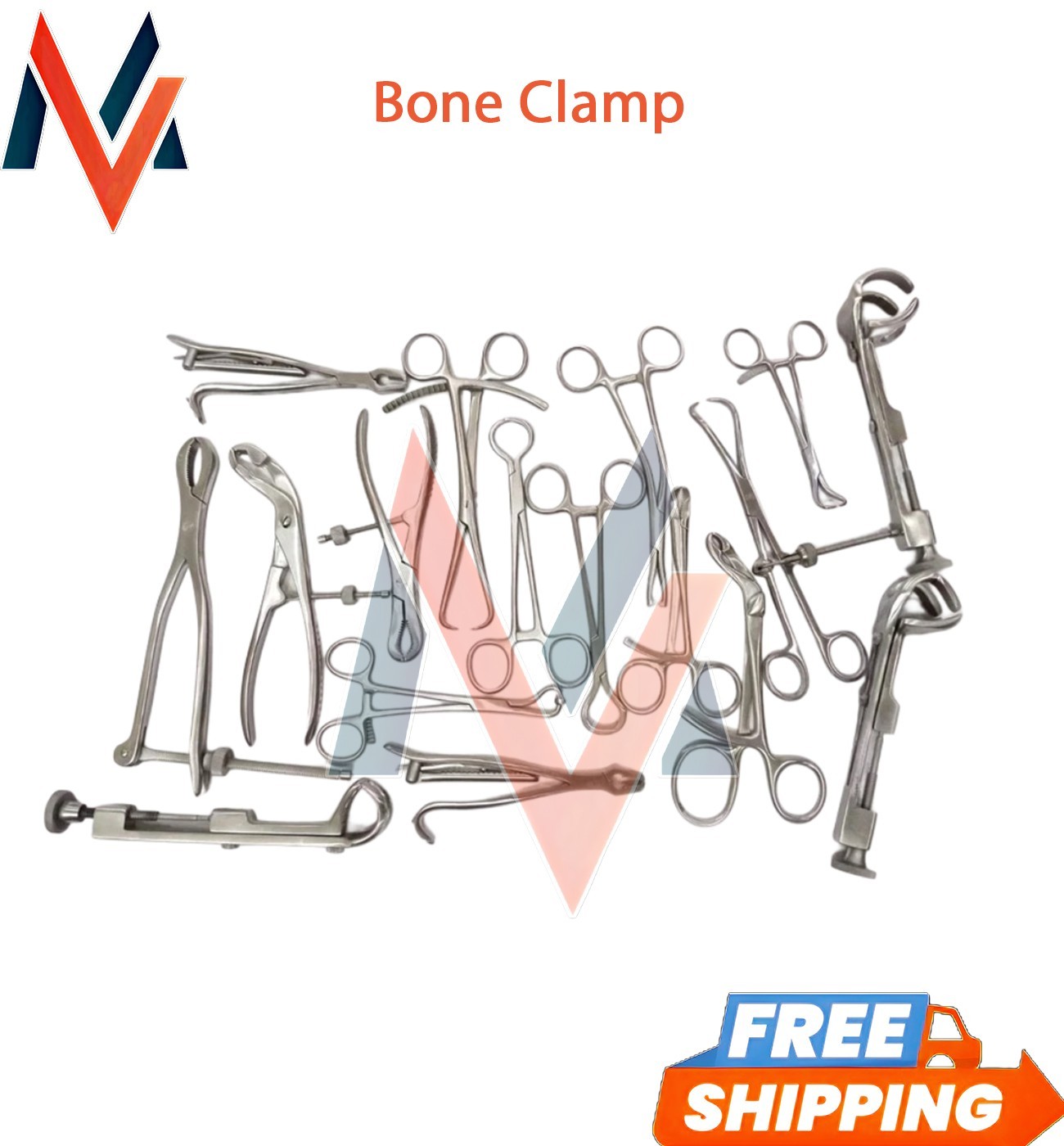 Small Bone Clamp Set 18 Pcs Orthopedic Surgery Instrument Kit