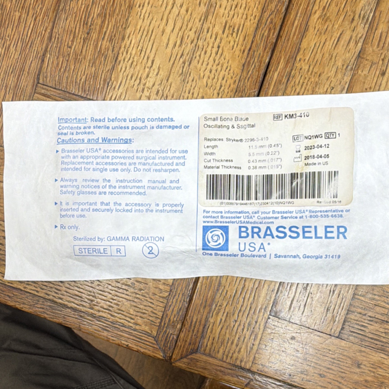 Brasseler USA Small Bone Blade Oscillating & Sagittal