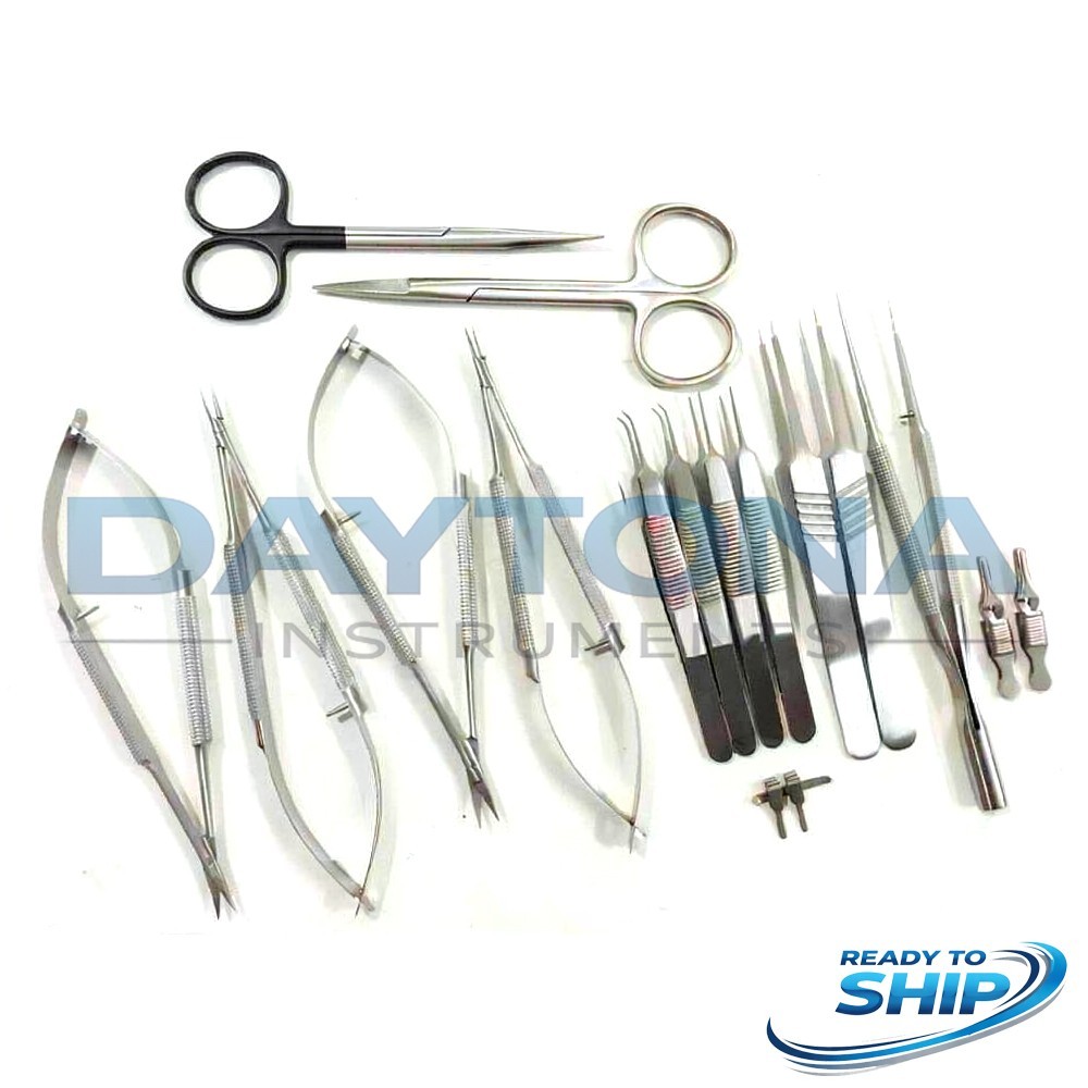 Hand Surgery Basic 17 PCS Set of Micro Surgical Instruments Stainless steel set