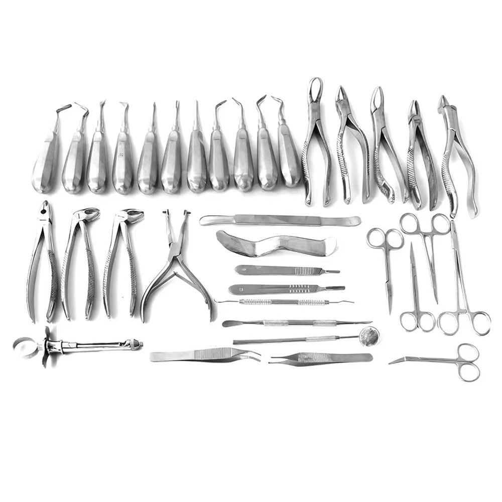 High Quality Stainless Steel Dental Surgical Instruments Set Ergonomic Grip Manu
