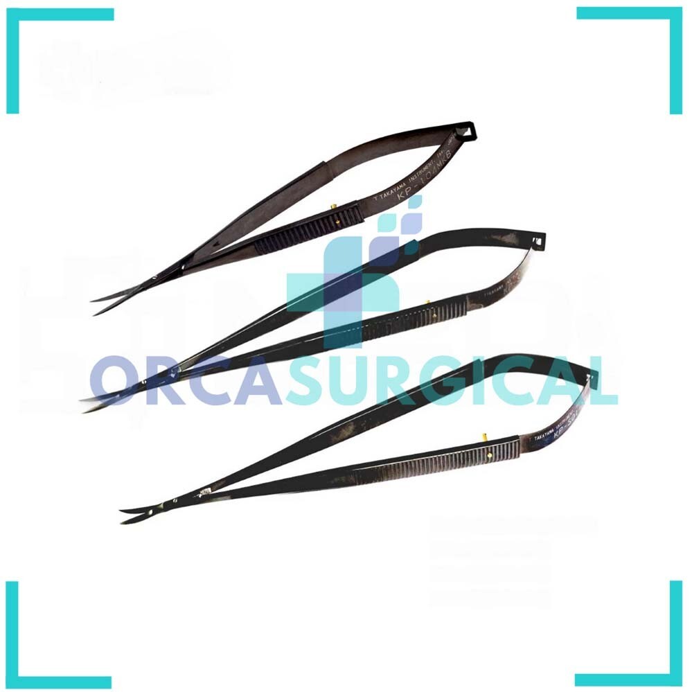 Set of 3 pcs Kamiyama Type Micro Scissors neurosurgery instruments