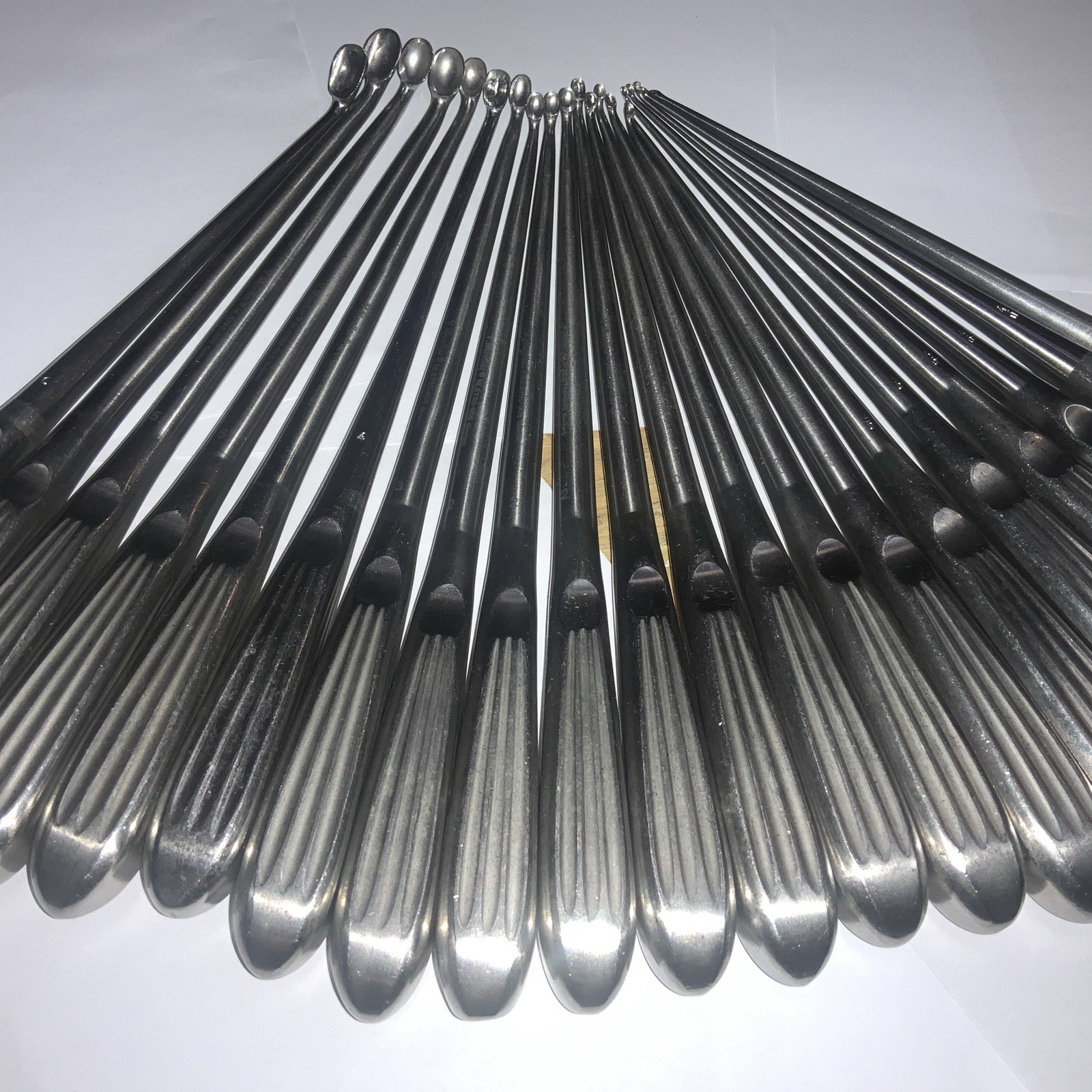 LOT of JARIT Brun Bone Curette Oval Cup, 9in, Angled Tips
