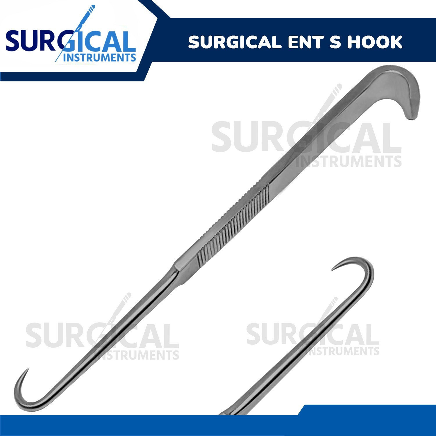 S Hook Surgical Medical ENT Tracheal Instruments Stainless Steel German Grade