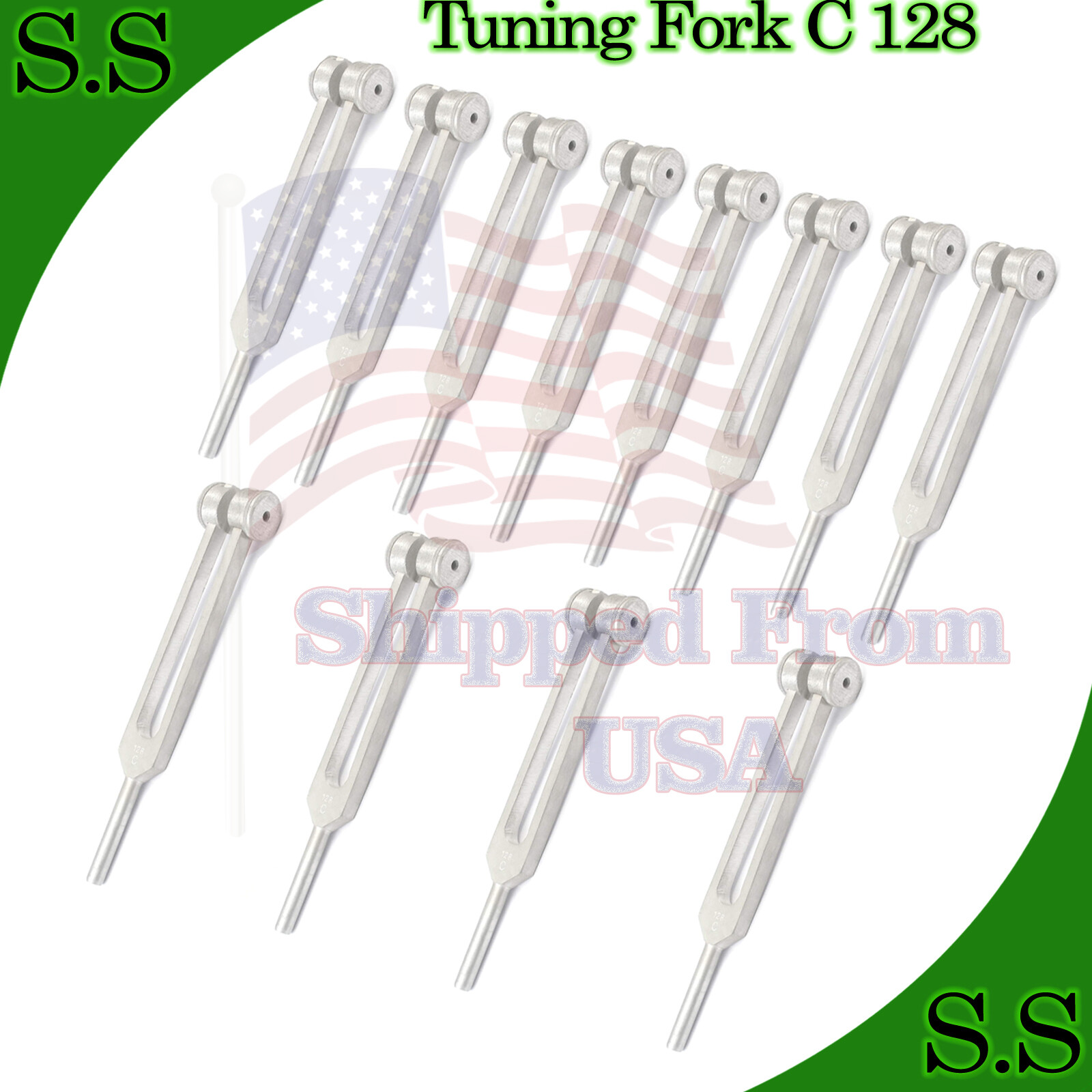 12 Tuning Fork C 128 SURGICAL MEDICAL INSTRUMENTS