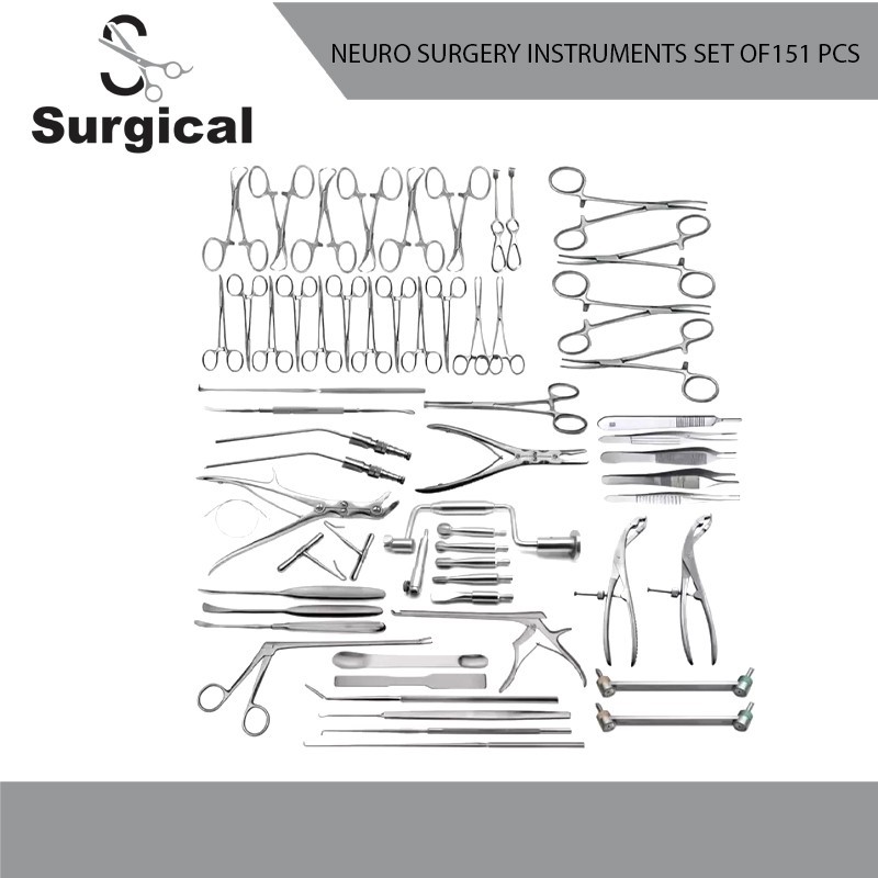 Set of 151 Pcs Neuro Surgery Instruments Stainless Steel Premium Grade