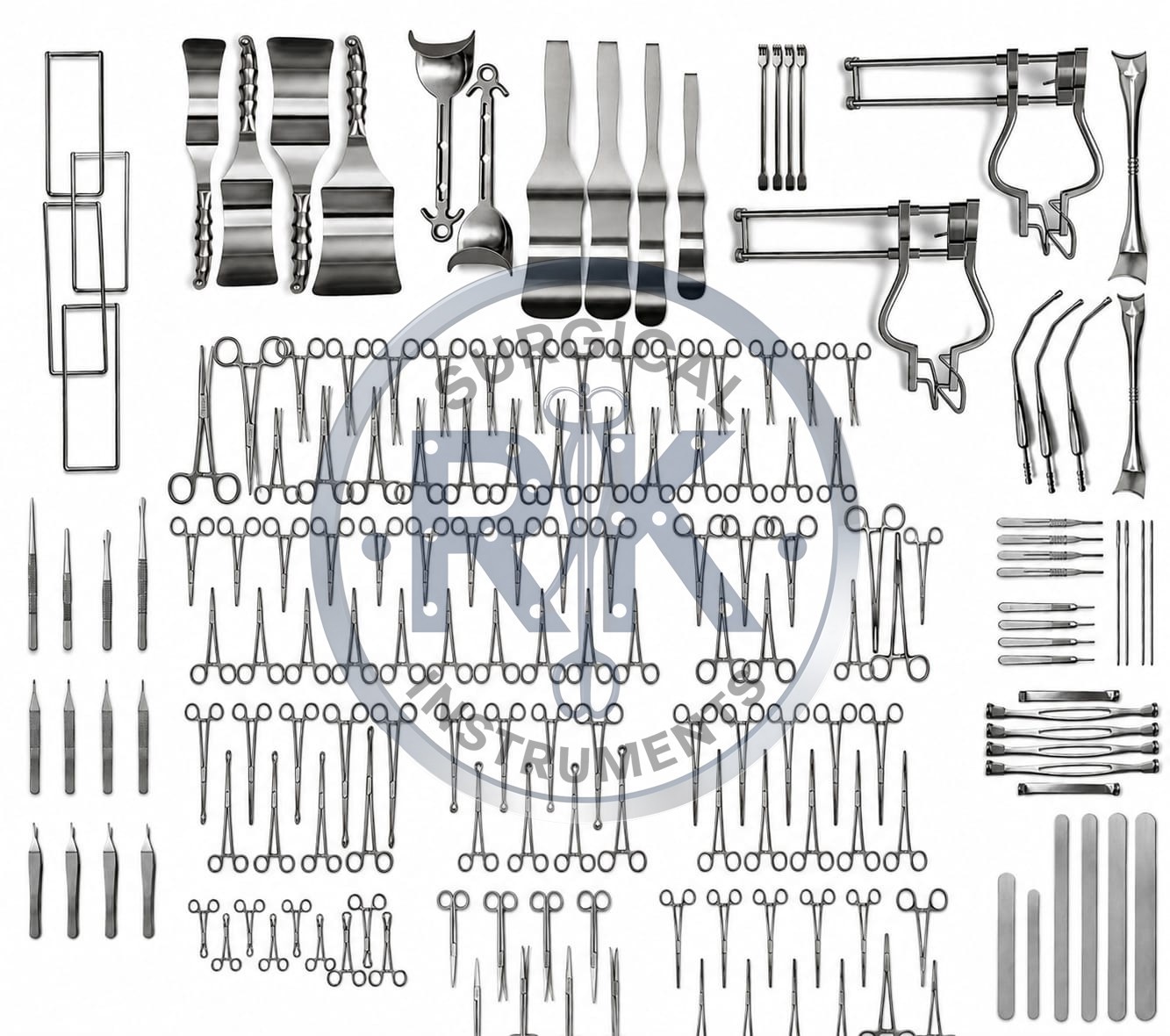 197 Pcs Laparotomy Abdominal Surgery Set Medical Surgical Instruments German