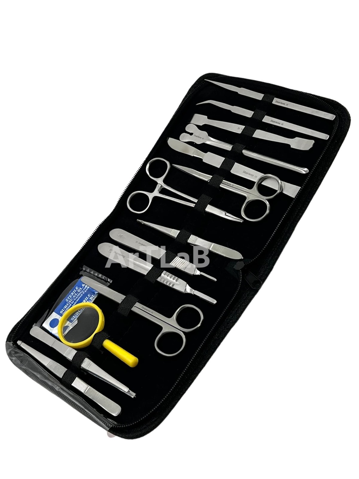 Cynamed 34 Piece Reusable Dissection Kit Stainless Steel Instruments Set