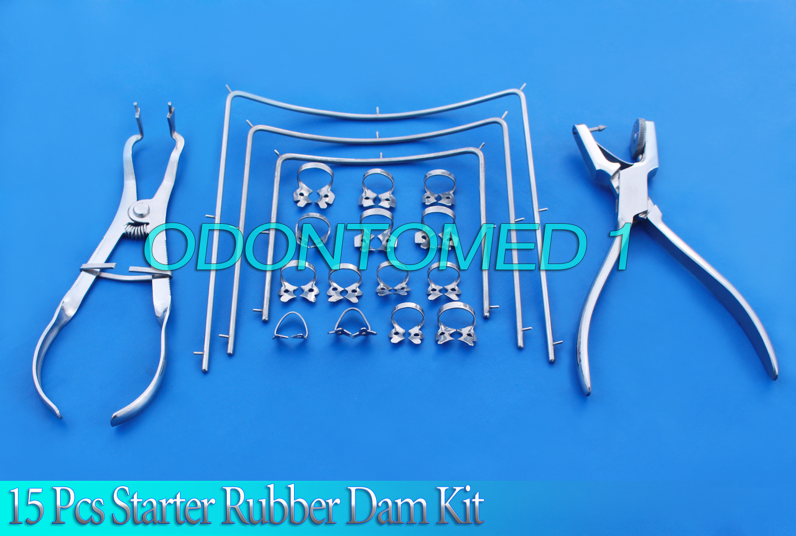 Starter Rubber Dam Kit of 15 Pcs Dental Surgical Instruments