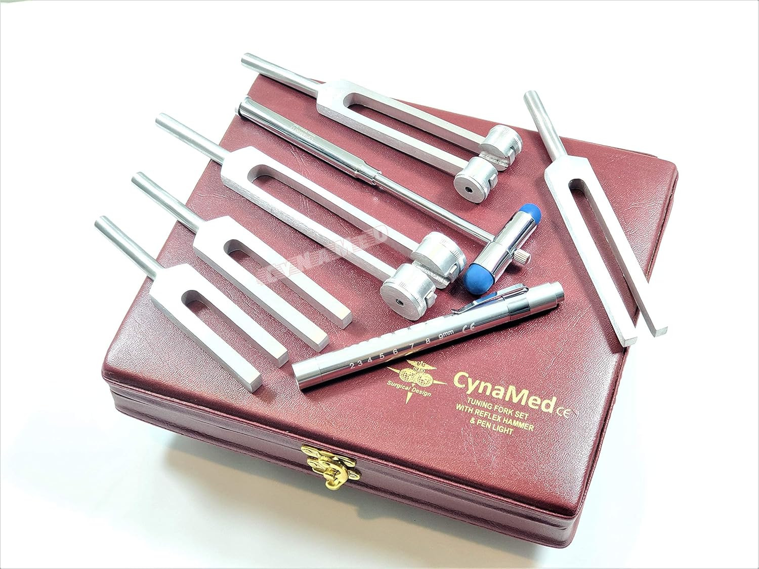 USA Tuning Fork Set of 6 Medical Surgical Diagnostic Instruments plus Buck Hamme