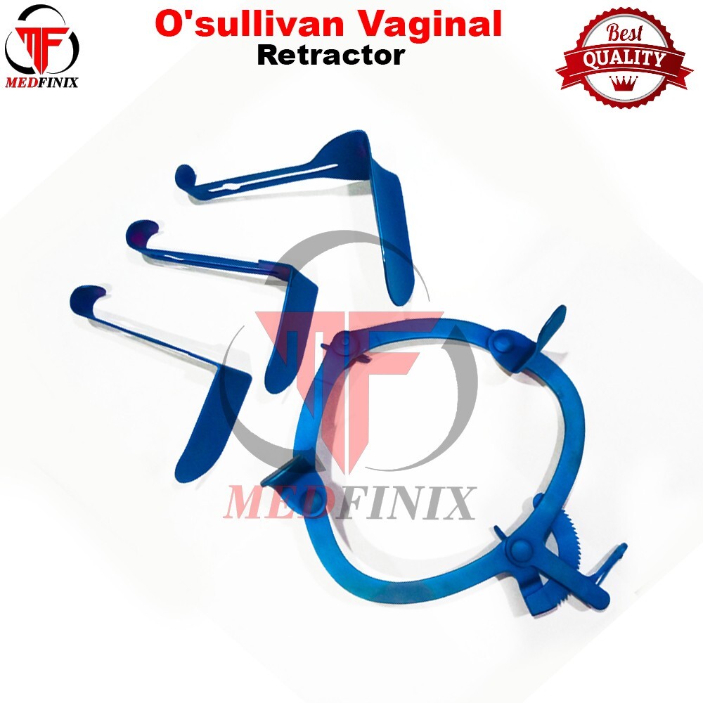 O’sullivan Vaginal Retractor Titanium Coated With 3 Interchangeable Blades