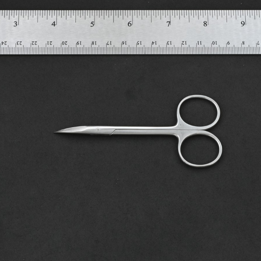 Aesculap BC111R Iris Scissors Curved S/S Tips Round Handle 4¼ in