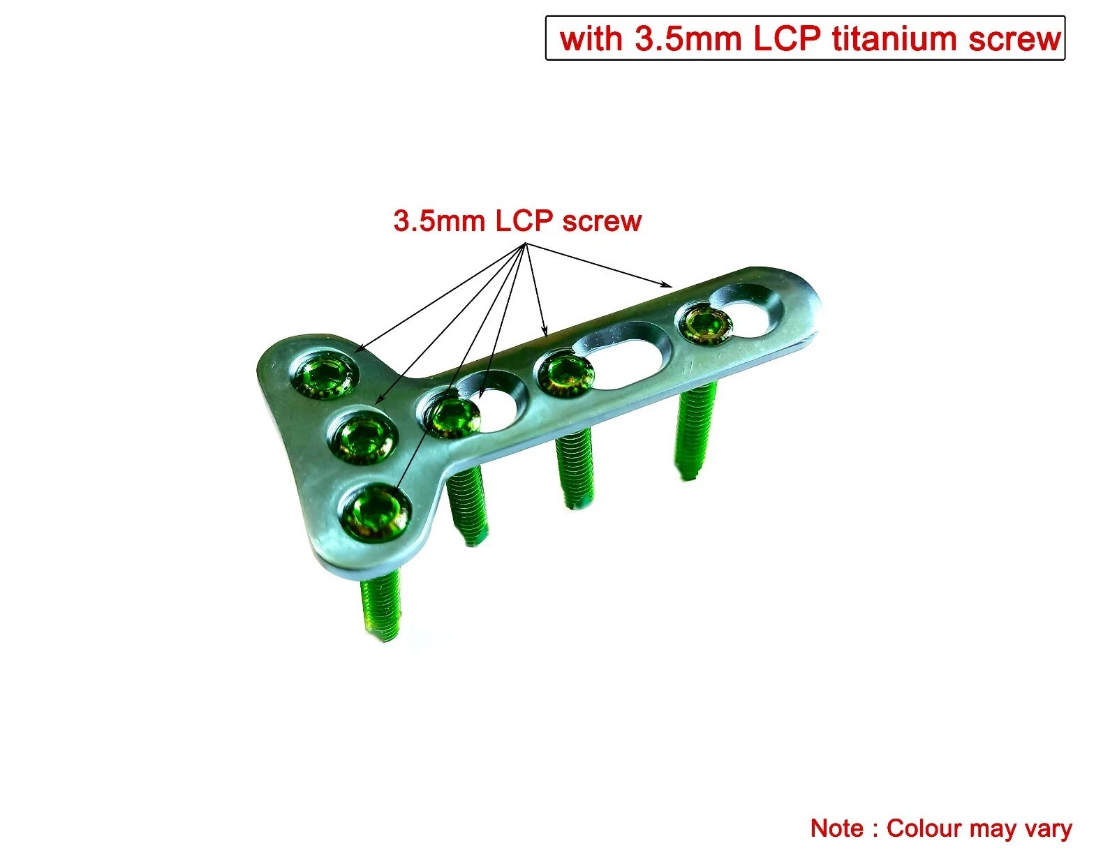 Titanium 3.5mm LCP plates lot of 7 pcs with 50 LCP screw