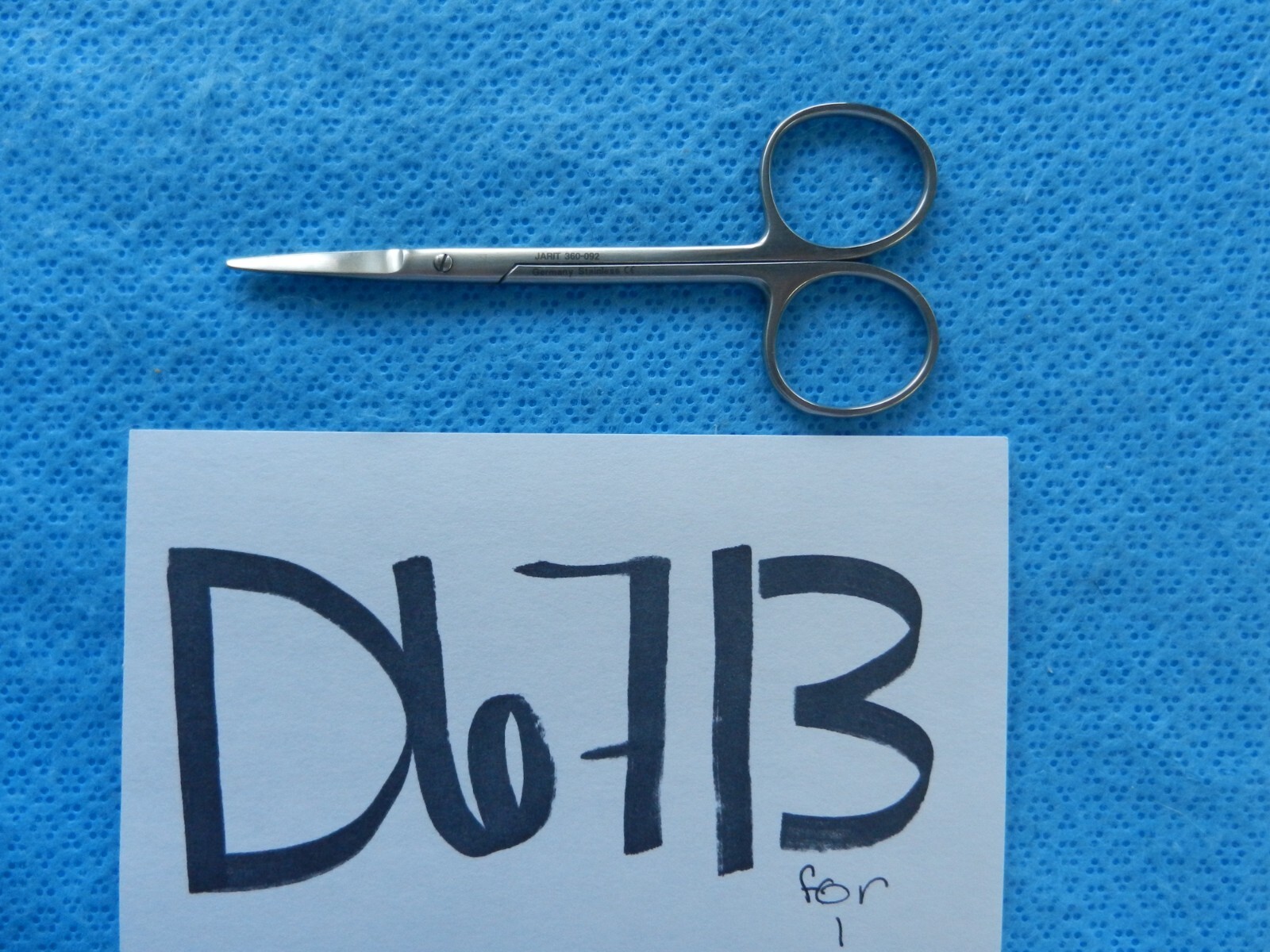 D6713 Jarit Knapp Opthalmic Surgical Blunt Iris Scissors 10.1cm 360-092