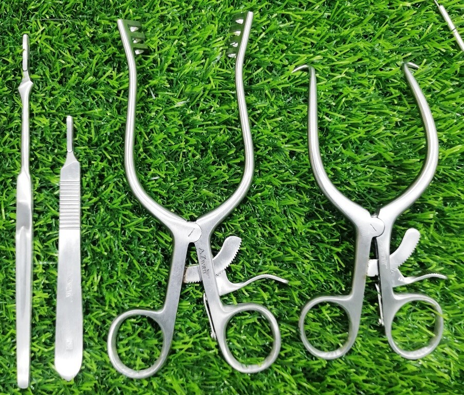 20 Pcs Extended Hand Plastic Reconstruction Surgery & Veterinary Instruments Set