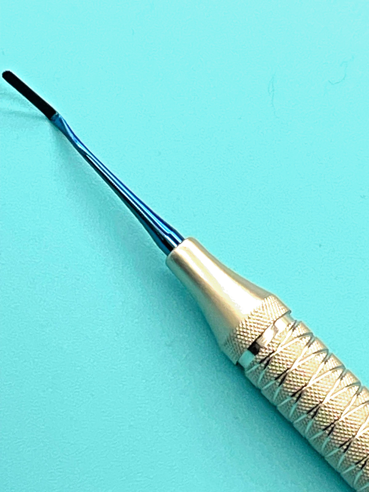 Set of 3 Dental Plastic Filling Instruments PFI M12 T, Titanium Blue Coated Tips