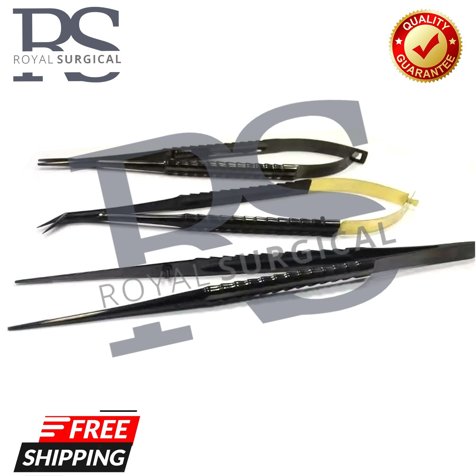 3 pcs Micro Surgery instruments with black coating surgical instrument