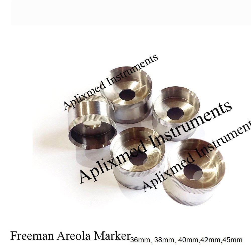 Freeman Areola Marker Set 5 Pcs Breast Plastic Surgery Instruments 36-45mm