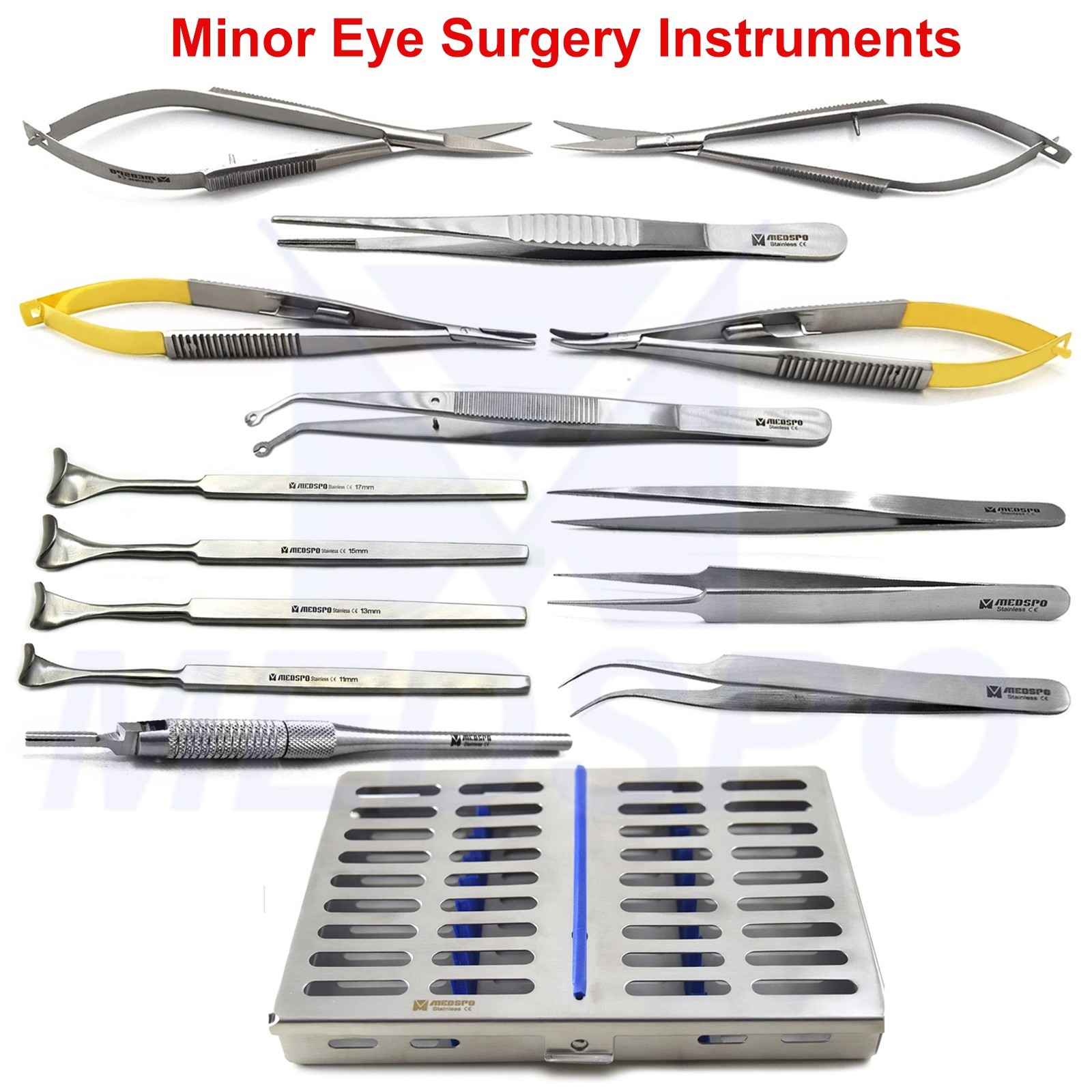 Ophthalmic Surgery Kit Needle Holder Micro Scissors Forceps Blepharoplasty Tools