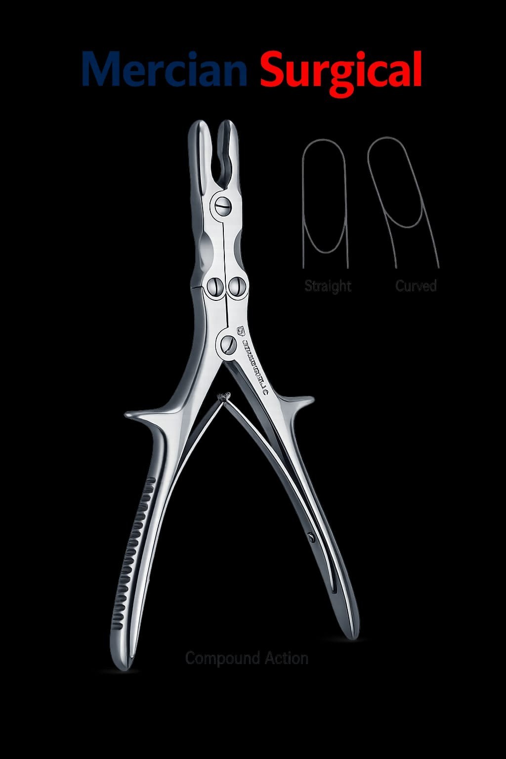 Stille Luer Double Action Bone Nibbler Straight / Curved Orthopedic Instruments